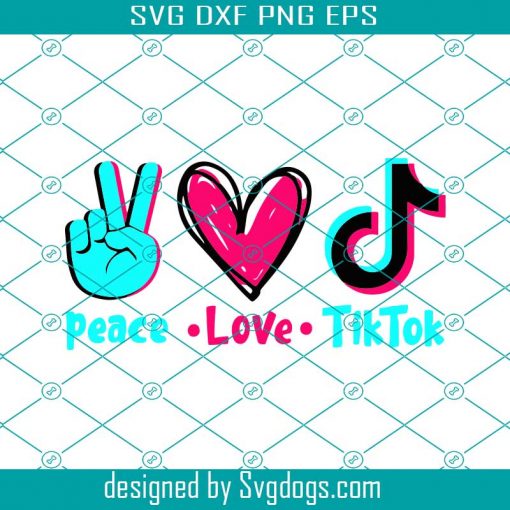 Peace Love Tiktok Svg, Tik Tok Svg, Tik Tok Bundle Svg, Tik Tok Love Svg, Music Svg, Dancers Svg