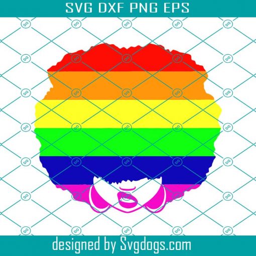 LGBT Afro Smirk Svg, Lesbian Svg, Lgbt Svg, Pride Svg, Love Is Love Svg