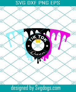 Tik Tok Starbucks Venti Cold Cup Wrap Svg, TikTok Queen Logo Svg