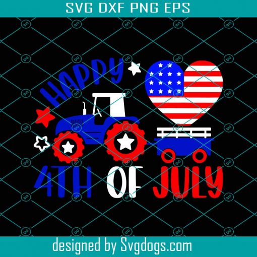 Happy 4th Of July Tractor Svg, Monster Tractor Svg, Independence Day Svg, Memorial Day Svg