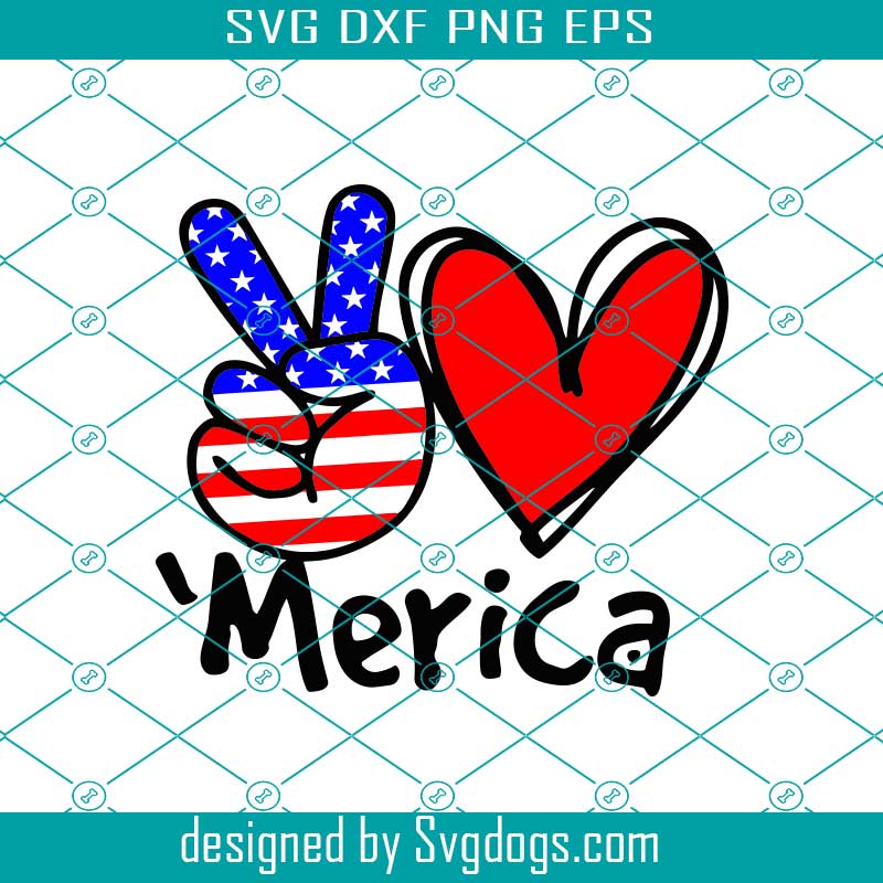 Download Merica Svg Peace Love Merica Svg 4th Of July Svg Peace Love Svg Patriotic Svg Fourth Of July Svg Peace Sign Svg Love Svg Svgdogs