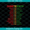 Juneteenth Day Svg, Freedom Emancipation Awareness Proclamation Justice Honor Svg, June And Nineteenth Svg