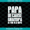 Papa Like A Grandpa Only Cooler Svg, Fathers Day Svg, Papa Svg, Father Svg, Dad Svg, Daddy Svg, Poppop Svg, Father Svg, Fathers Day Gift Svg