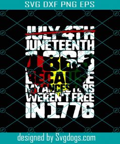 American Map Svg, Juneteenth Day My Ancestors Werent Free In 1776 Svg, Juneteenth Svg