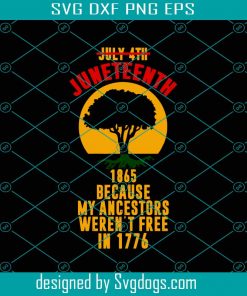 Juneteenth Day My Ancestors Weren’t Free in 1776 July 4th Black African Roots American Flag Pride Gift Svg, 1776 Svg, Juneteenth Svg