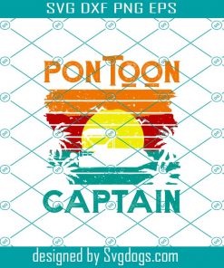 Pontoon Captain Svg, Retro Pontoon Boat Svg, Vintage Pontoon Boat Svg