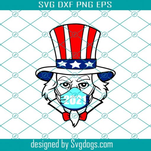 4Th Of July Uncle Sam In A Mask 2021 Svg, Fourth Of July Svg, Independence Day Svg, America Svg