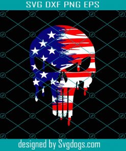 Skull Distressed American Flag Svg, Skull Svg, 4th Of July Svg, Patriotic Svg, Punisher Skull Svg, Punisher Svg, Usa Flag Svg, Ombre Svg