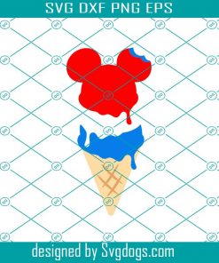 Mickey Ice Cream Svg, 4th Of July Svg, Independence Day Svg, American Flag Svg