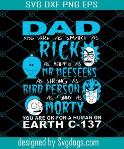 Dad Rick And Morty Svg, Father's Day Png, NBA Svg, Png, Dxf, Eps