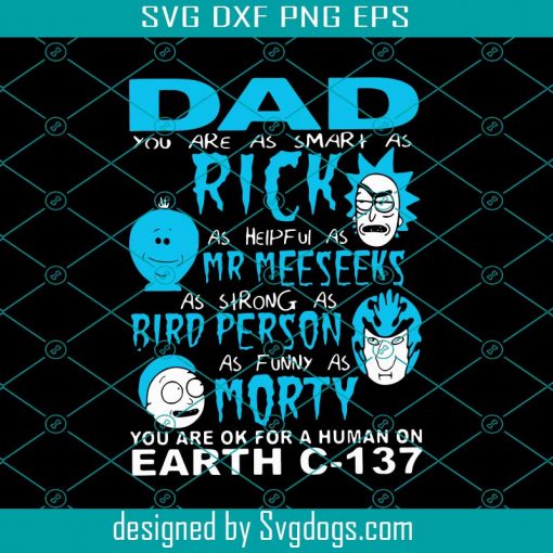 Dad Rick And Morty Svg, Father’s Day Png, NBA Svg, Png, Dxf, Eps