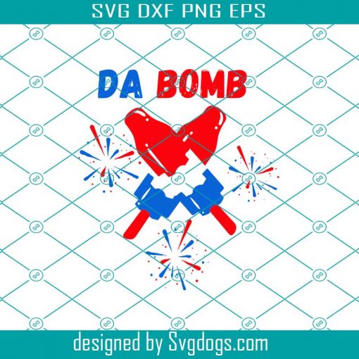 Da Bomb Svg, Red And Blue Popsicle Svg, 4th Of July Svg, Summer Popsicle Svg, Independence Day Svg