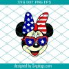 Mickey Mouse Hands USA Flag Heart Svg, 4th Of July Svg, Independence Day Svg