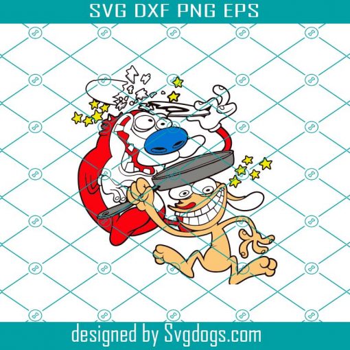 Ren And Stimpy Smash Svg, Trending Svg, Ren Svg, Stimpy Svg, Cartoon Network Svg, Cartoon Svg, Funny Cartoon Svg, Stimpy Show Svg