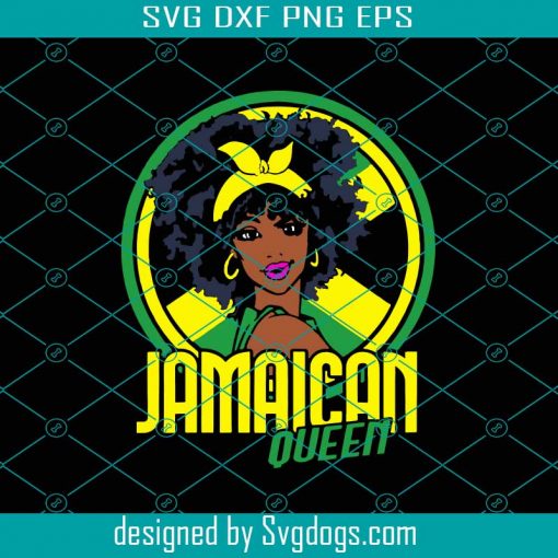 Afro Jamaican Queen Svg, Black Girl Svg, Jamaica Svg, Afro Svg, Jamaica Girl Svg, Jamaica Woman Svg, Jamaica Flag Svg, Afro Party Svg