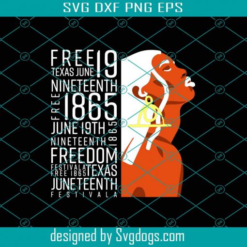 Afro Women Juneteenth Svg, Black Lives Matter Svg, Free Since 1865 Svg, Black History Svg