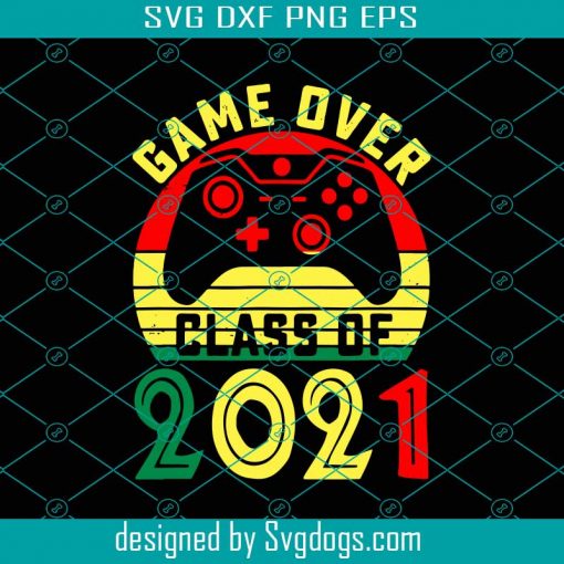 Game Over Class Of 2021 Graduation Svg, Vintage Game Svg, Graduation 2021 Svg