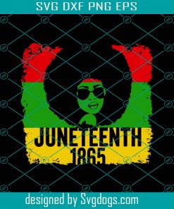Juneteenth Afro Women Png, Free Since 1865 Png, Black History Png, Black Lives Matter Png
