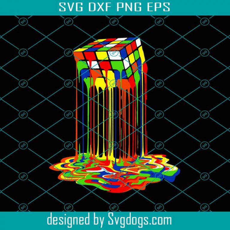 Melted Rubik's Cube Svg, Rubik Svg, Awesome Graphic Melting Svg ...