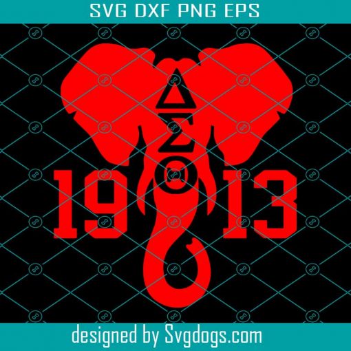 Delta Sigma Theta Svg, Sigma Theta Gifts Svg, Sigma Theta Svg ,Delta Sigma Theta 1913 AEO Elephant Svg, AEO Elephant Svg