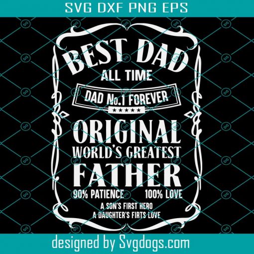 Best Dad Svg, All Time Dad No1 Svg, Fathers Day Svg, Dad Svg
