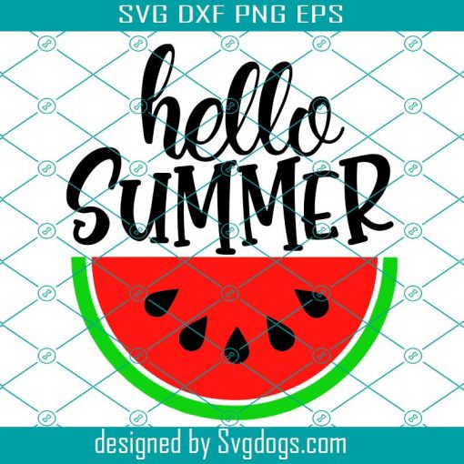 Hello Summer Svg, Summer Door Sign Svg, Watermelon Svg