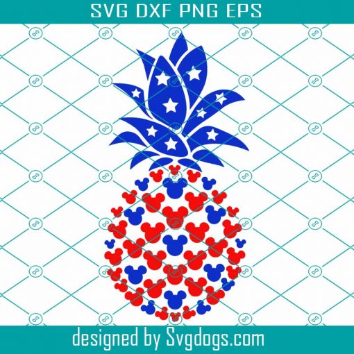 Mickey Pineapple Svg, 4th Of July Svg, Independence Svg, Memorial Day Svg