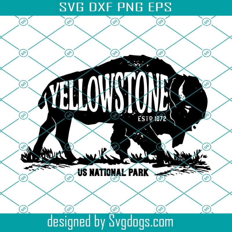 Download Yellowstone National Park Svg Us Bison Buffalo Svg Yellowstone Gift Svg Svgdogs