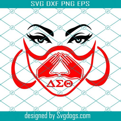 Delta Sigma Theta Svg,  Sigma Theta Gifts Svg, Sigma Theta Svg, Delta Sigma Theta Masked Lady Hand Svg