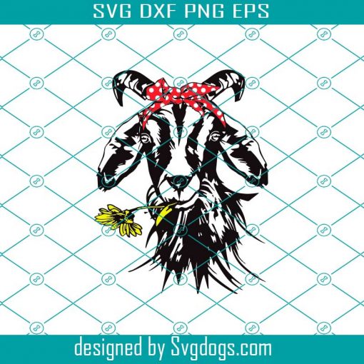 Goats Bandana Farm Svg, Trending Svg, Goats Svg, Bandana Svg, Farm Svg, Cute Goats Svg, Sunflower Svg, Headband Svg, Farmer Svg