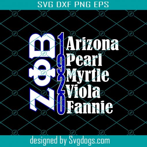 Arizona Pearl Myrtle Viola Fannic Svg, Zeta Svg, 1920 Zeta Phi Beta Svg, Zeta Phi beta Svg, Z phi B Svg, Zeta Shirt Svg