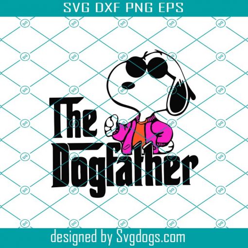 Snoopy The Dogfather Svg, Fathers Day Svg, Snoopy Svg, Dog Svg, Snoopy Lover Svg, Glasses Snoopy Svg