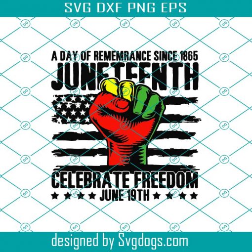 Hand For Equality Juneteenth Svg, Free Since 1865 Svg
