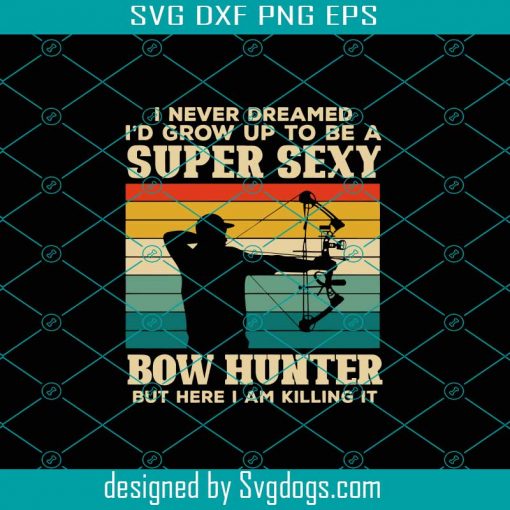 Retro Sunset Archery Svg, Sexy Bow Hunter Svg, Deer Hunting Svg, Bow Hunting Svg, Elk Hunting Svg, Hunters Svg