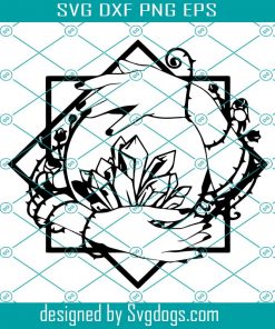 Crystal Ball Magic Thorn Roses Crystals Svg, Crystal Svg, Trending Svg