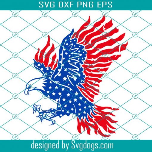 Eagle Svg, Eagle With Stars Svg, American Flag Svg