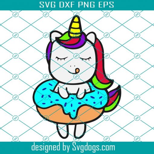 Cute Unicorn Svg, Girl Svg, Donut Svg, Layered Donut Svg