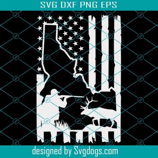 Idaho Deer Elk Hunting Svg American Flag, Deer Svg, Deer Hunters Svg, Hunters in Idaho Svg