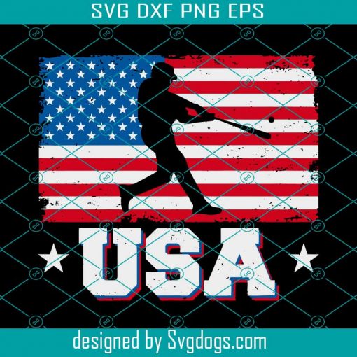 USA Flag Team Baseball Svg, 4th Of July Svg, Sport Svg