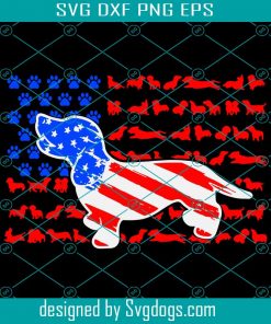 Dachshund American Flag Svg, American Svg, Dog Svg, Merica Svg, Usa Svg, Patriotlc Svg, Flag Svg, Dog Svg
