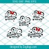 3 Designs For Family In Svg, Daddy Mouse Svg, Mama Mouse Svg, Mini Mouse Svg
