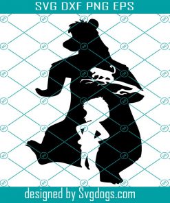 The Jungle Book Svg, The Jungle Book Svg, Baloo Svg, Mowgli Svg, Baloo Silhouette Svg, Mowgli Cameo Svg