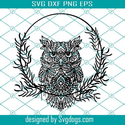 Owl Svg, Owl Mandala Svg, Intricate Svg, Animal Svg