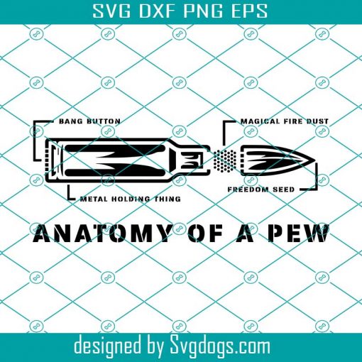 Anatomy Of A Pew Blueprint Gun AR15 Freedom America USA Svg,  America USA Svg