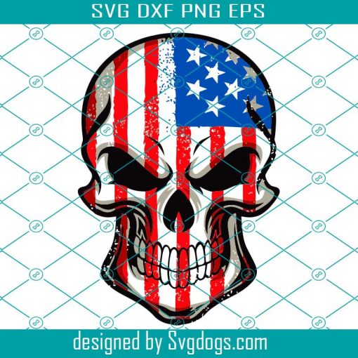 Skeleton Svg, Skull Svg, American Flag Svg, Usa Svg