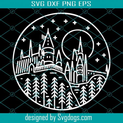 Castle Svg, Wizard Svg, Fantasy Svg, Book Lover Svg, Wizard World Svg, HP Castle Svg, Wizarding World Vacation Svg, Wizard Books Svg