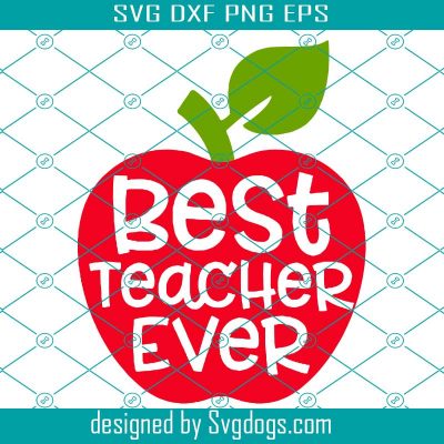 Best Teacher Svg, Apple Svg. Trending Svg - SVG EPS DXF PNG Design ...