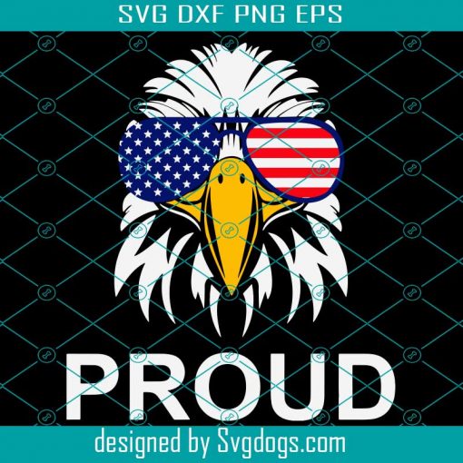 Eagle With Sunglasses American Flag Proud Svg, American Svg, 4th Of July Svg, Patriotic American Svg