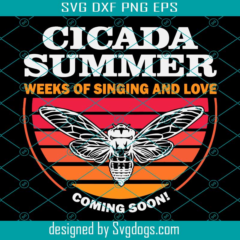 Cicada Summer Vintage Svg, Cicada Svg, Summer Svg, Cicada Summer Svg, Singing Svg