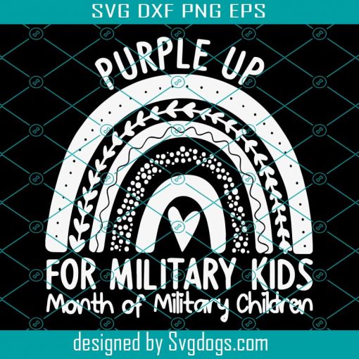 Layered Svg, Purple Up Svg, For Military Kids Svg